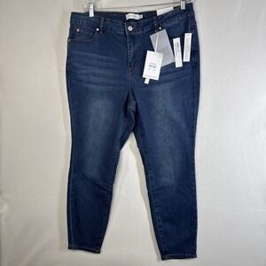 Tahari Kelly Skinny Jeans Womens 20W Mid Rise NWT Premium Denim